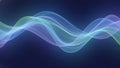 Abstract Waves of Light on Dark Background - Flowing Colors Royalty Free Stock Photo